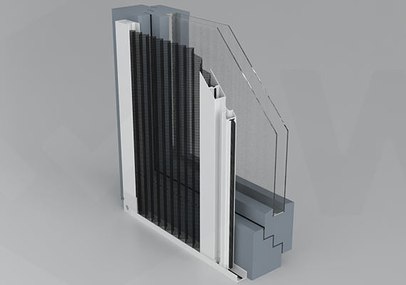 Rahmenmontage 10 mm Fliegengitter Plissee