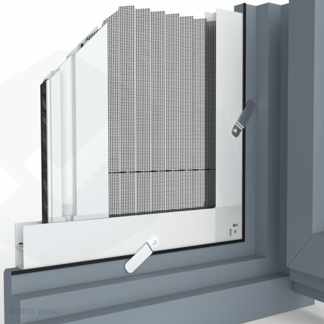 Klemmmontage ohne Bohren – Fixierung des Systems durch Klemmen im Rahmen