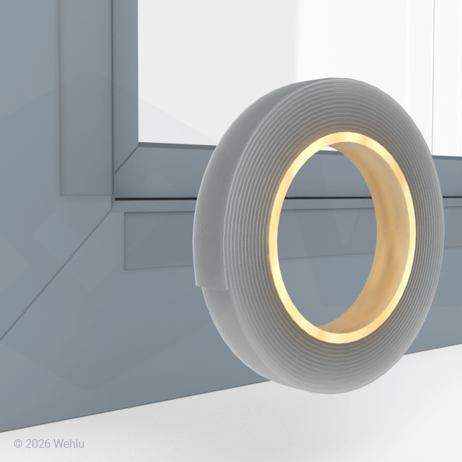Rahmenmontage mit doppelseitigem Klebeband – bohrfreie Befestigung am Fensterrahmen